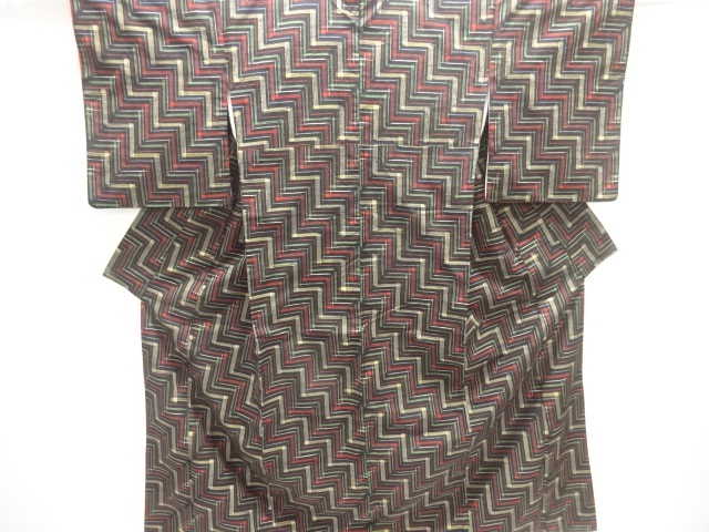 JAPANESE KIMONO / TSUMUGI / WOVEN ABSTRACT